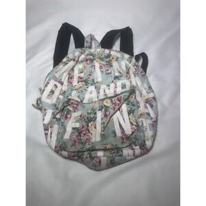 Robin Ruth Finland Floral Backpack Mint Green Rose Print Daypack